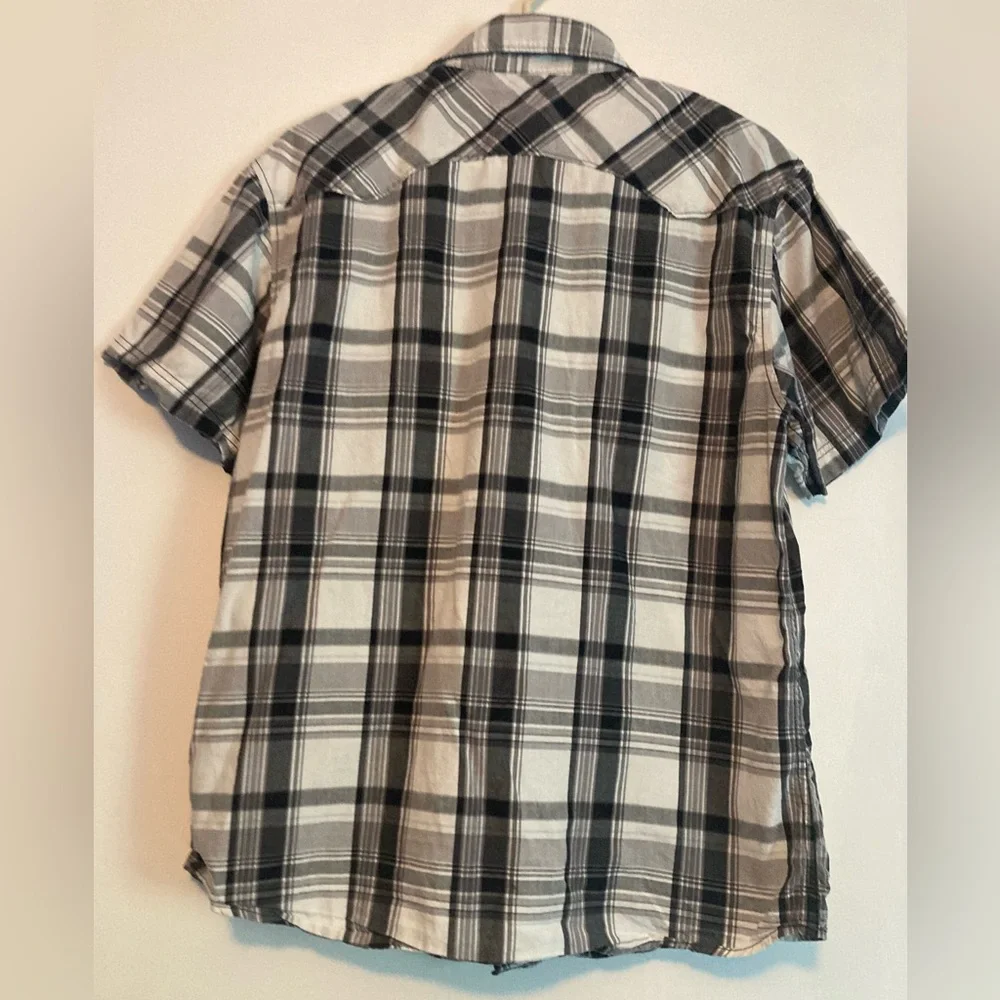 Levi's SZ XL black and gray Western style short sleeve Button Down Shirt